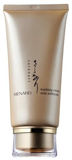 Menard Saranari Concerns: Aging, Dryness W a s h i n g C r e a m A facial washing cream that gently cleanses the skin with extra creamy lather to create serene beauty Foams smoothly into a pleasing