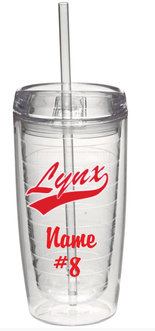 handle, screw on lid and pour spout. $4 Black Koozie Choice of Lynx Imprinted Folds Flat!