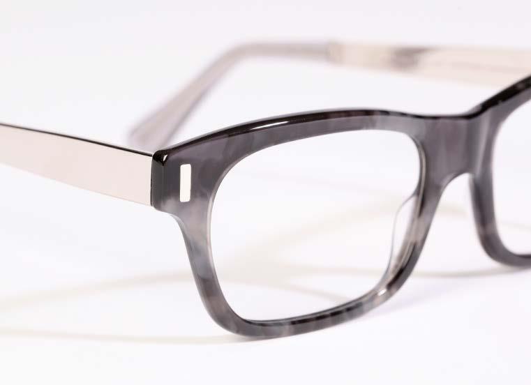 thick rimmed acetate frontal and sophisticated Palladium and
