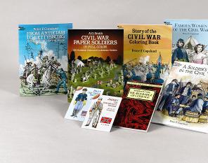 Coloring books, paper dolls, posters, and much more explore historical events, world