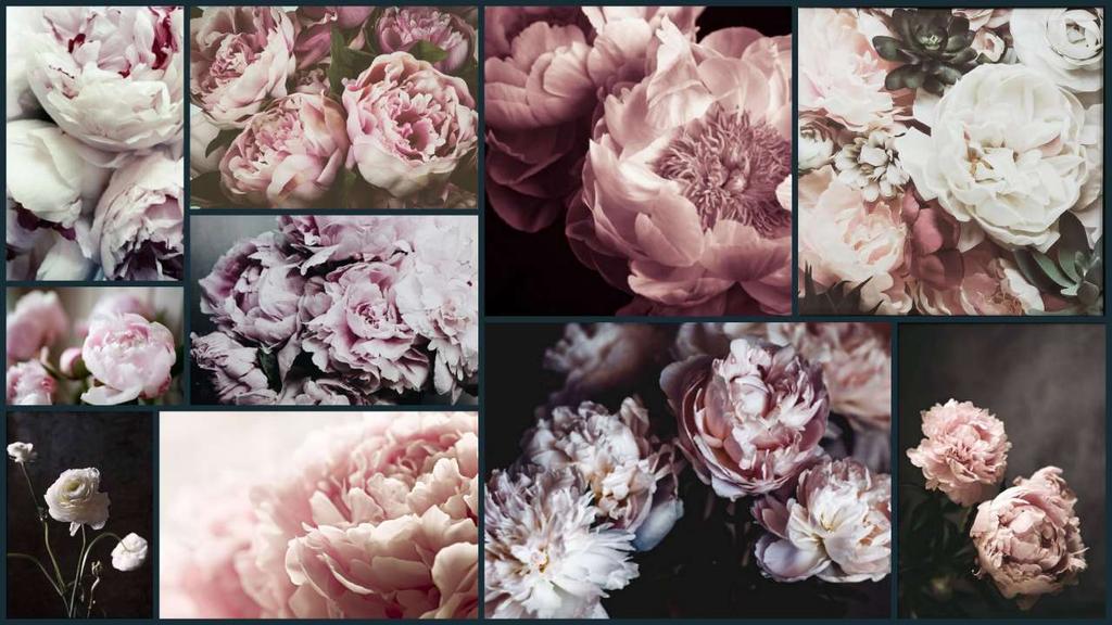 99. Peonies printed on wood place mats or pot stands, covered with