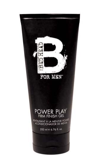 Power Play Firm Finish Gel WHO: guys who like a classic gel with a firm finish WHAT: alcohol-free, non-flaking strong hold formula WHY: conditioning agents and antioxidants protect hair while