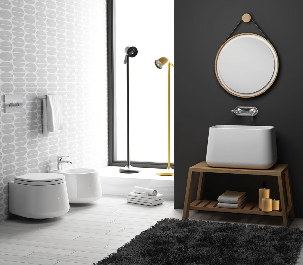 The Allegro Wallhung WC and Wallhung Bidet, standing out