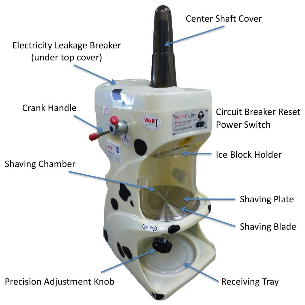 Machine Overview Global Bear s PDOB-II-GRM-NSF Ice Shaver is an NSF-certified ice shaving machine specially designed