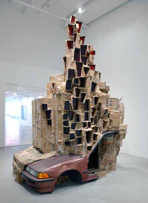 A Permeable Body of Solitude, 2012 Cardboard, wood, glass,