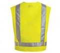 VYV6YE SAFETY VEST 360 visibility with front and back 2" silver reflective striping Hook-and-loop front closure Hook-and-loop adjustable sides (dual sizing) ANSI 107-2004 and ANSI 107-2010 Class 2