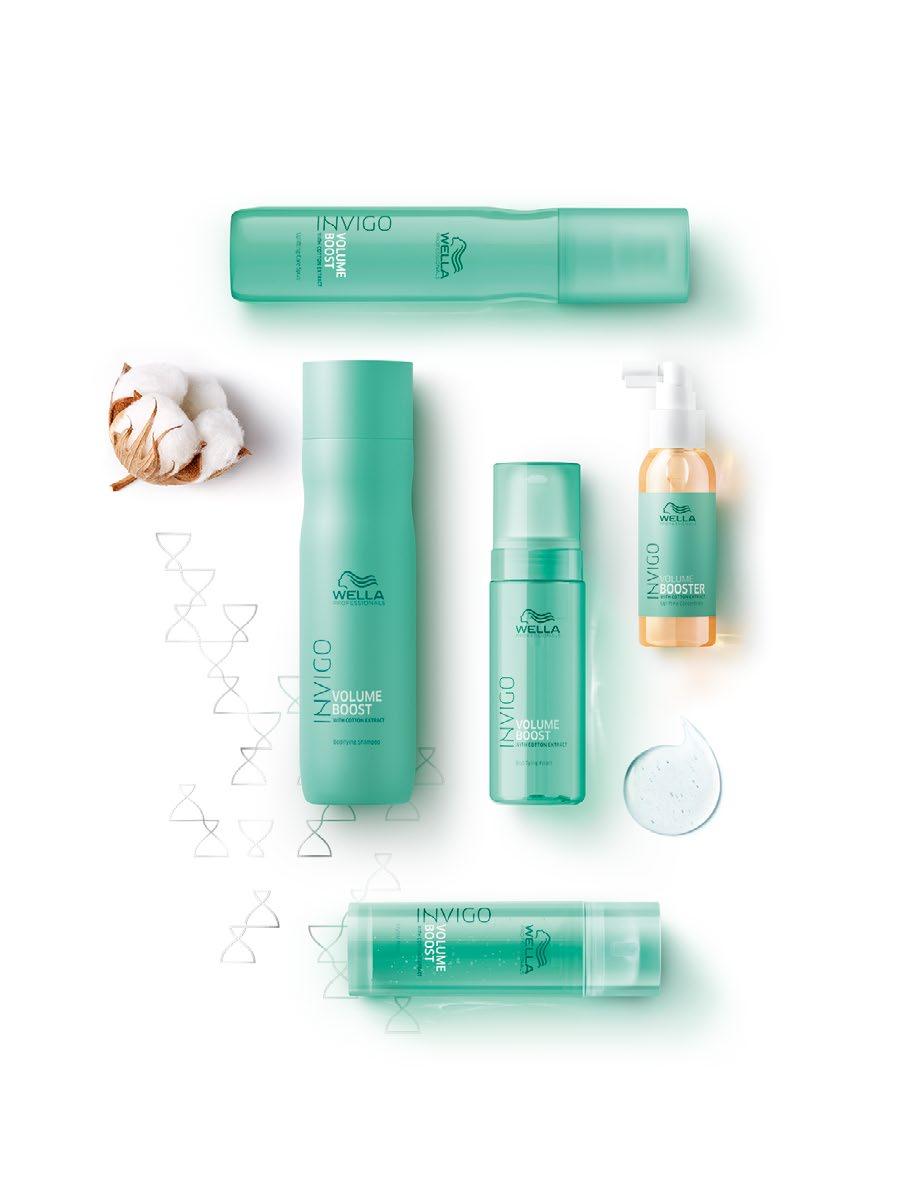 VOLUME BOOST-BLEND MENU WITH COTTON EXTRACT Perfect softness and stability SPRING