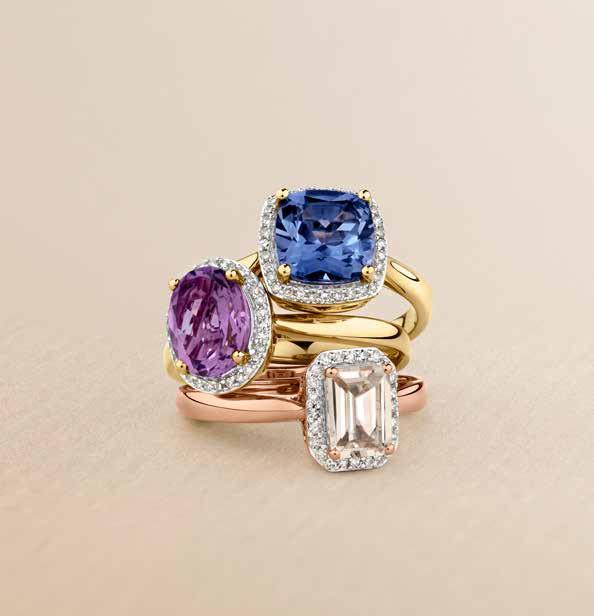 CAPTURED IN COLOUR From subtle pastels to bright shades, add a pop of colour to life s special moments with our coloured gemstone rings.
