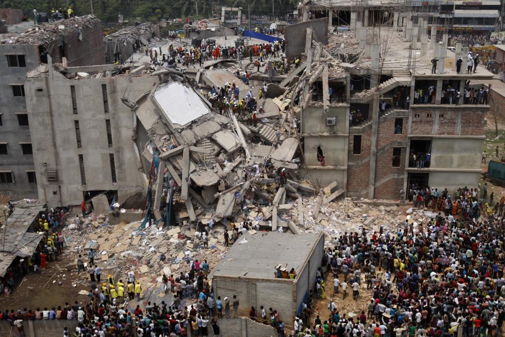 Rana Plaza 2013 24 April 2013 8-story factory collapses 1129 dead, ~2500 injured Cracks no=ced in building but workers told to return to work or lose a month s pay Worst garment
