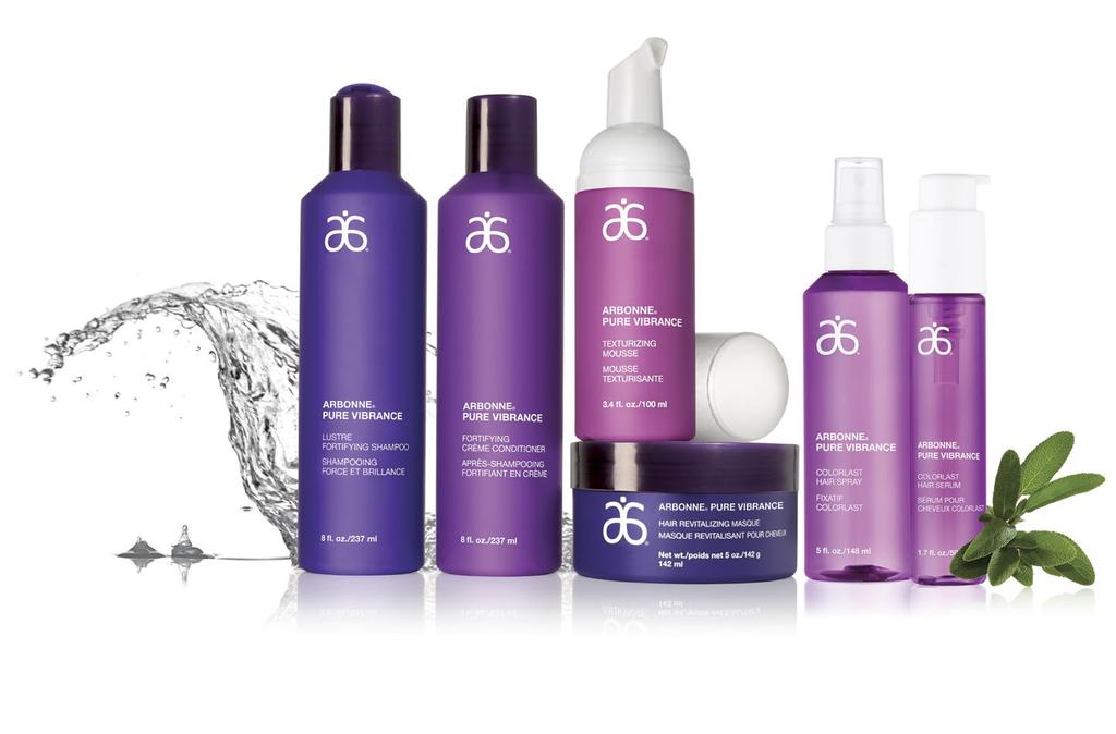 The Arbonne Pure Vibrance Story The Pure Vibrance collection was specifi cally created to protect and address the needs of chemically and color-treated hair.