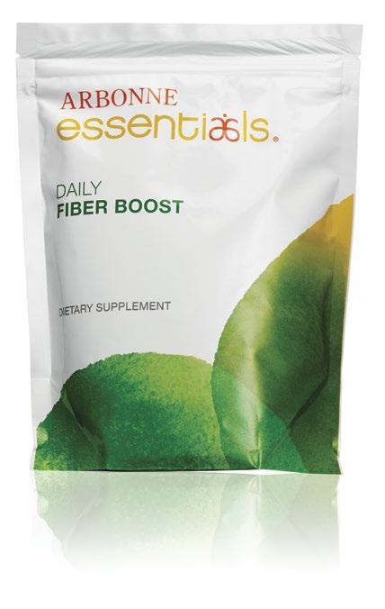 DAILY FIBER BOOST Delivers 12 grams of fi ber in each serving, representing nearly half of the recommended daily allowance Heat-resistant blend of gluten-free grain and fruit fi bers can be added to