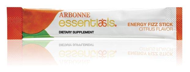 ENERGY FIZZ STICKS Temporarily helps promote alertness and enhance cognitive performance Helps promote endurance when you start to feel tired Two fl avors, citrus and pomegranate Dissolves quickly in