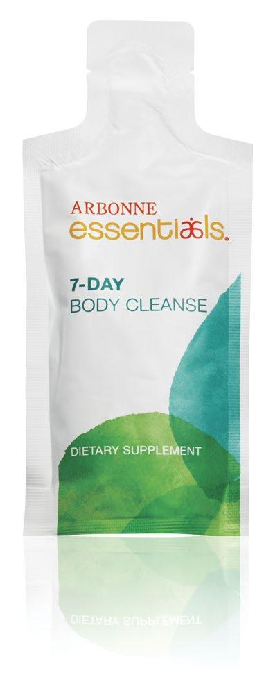 7-DAY BODY CLEANSE Helps detoxify the system while supporting the gastrointestinal tract Assists with gentle elimination of toxins Contains milk thistle standardized to silymarin, which supports the