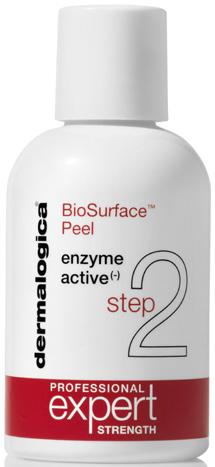 BioSurface Peel Enzyme Active (-) Actives: Lactobacillu, Pumpkin Enzyme, Papain, Protease (papaya), Amino peptidase Dissolves dead skin cells, stimulates cell turnover and promotes collagen synthesis.