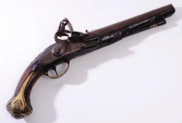 501. A late 18th century flintlock pistol, with