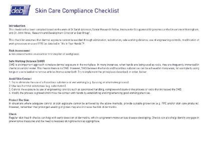 implement an effective skin care programme.