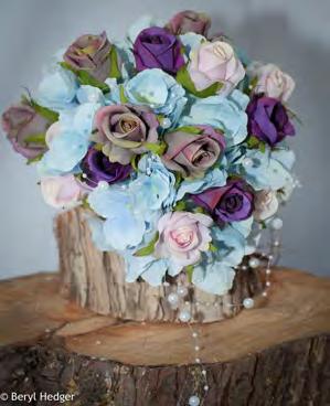 This particular bouquet was created to coordinate with peach décor.