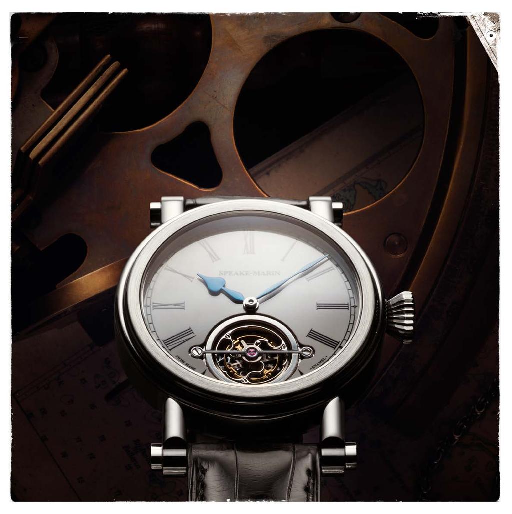 Magister J-Class Magister Tourbillon 43 10030 MOVEMENT: SM/CDH Calibre SM3, 60 seconds tourbillon, self-winding movement with platinum micro-rotor INDICATIONS: Central hours and minutes POWER