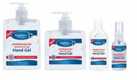 Hygienics 500ml hand gel is similar to that used in