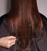 established, drop your hand to a comfortable cutting level and remove the excess hair.