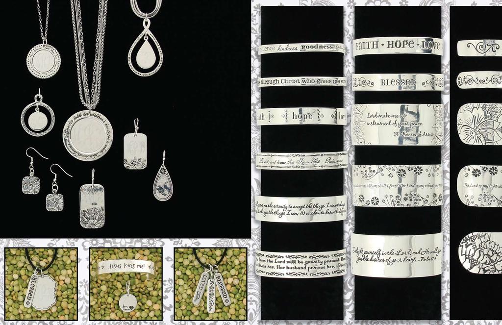 a. b. l. c. Fix these words of mine in your hearts and minds - Deut. 11:18 a. Fruits of the Spirit pendant JP0228 $18 1 o. u. 1/4 wide shown on sterling silver rolo chain JN0031-0018 $34 b.