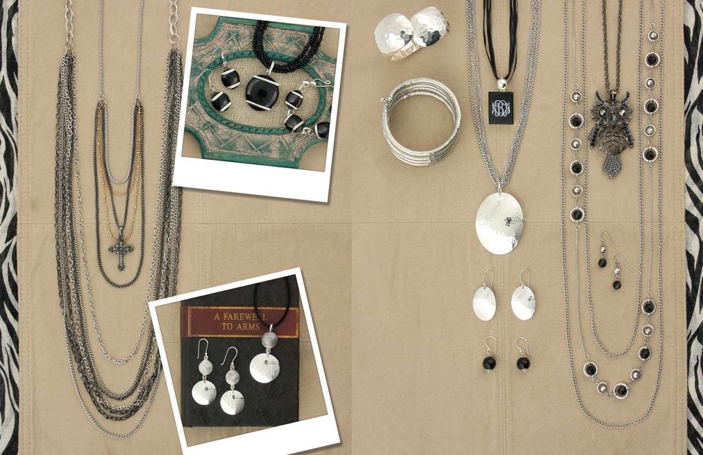 b. a. g. k. c. Truly a Classic Set! Round up your total, and buy lunch for a hungry child! See Page 94 for details. a. Cross pendant on mixed metal multi layer chain necklace JN0189 $34 23-25 b.