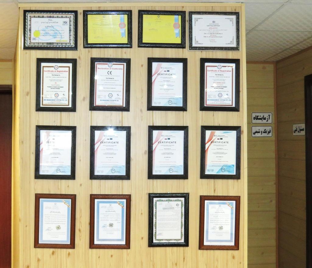 Certificates Our