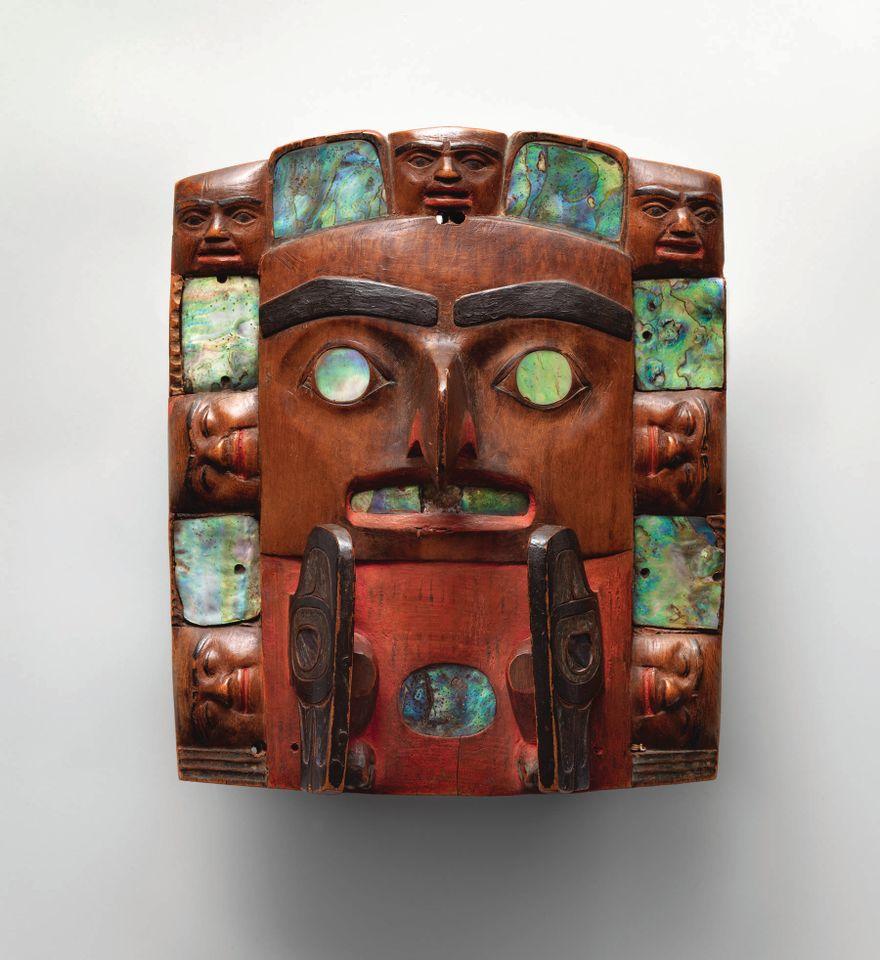 This headdress frontlet from British Columbia made by a Tsimshian artist (around 1820 40) is part of the Mets show The Metropolitan Museum of Art.