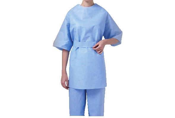 CD01 Long Sleeve Patient Gown A long sleeve examination gown with an opening at the 