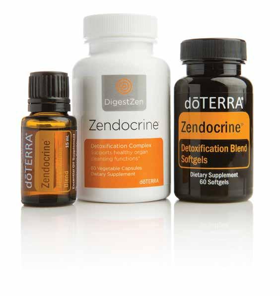 Detoxification Complex 31460001 15 ml bottle ZENDOCRINE SOFTGELS DETOXIFICATION BLEND Zendocrine Softgels help cleanse the body of toxins and free radicals that can slow the body s systems down,