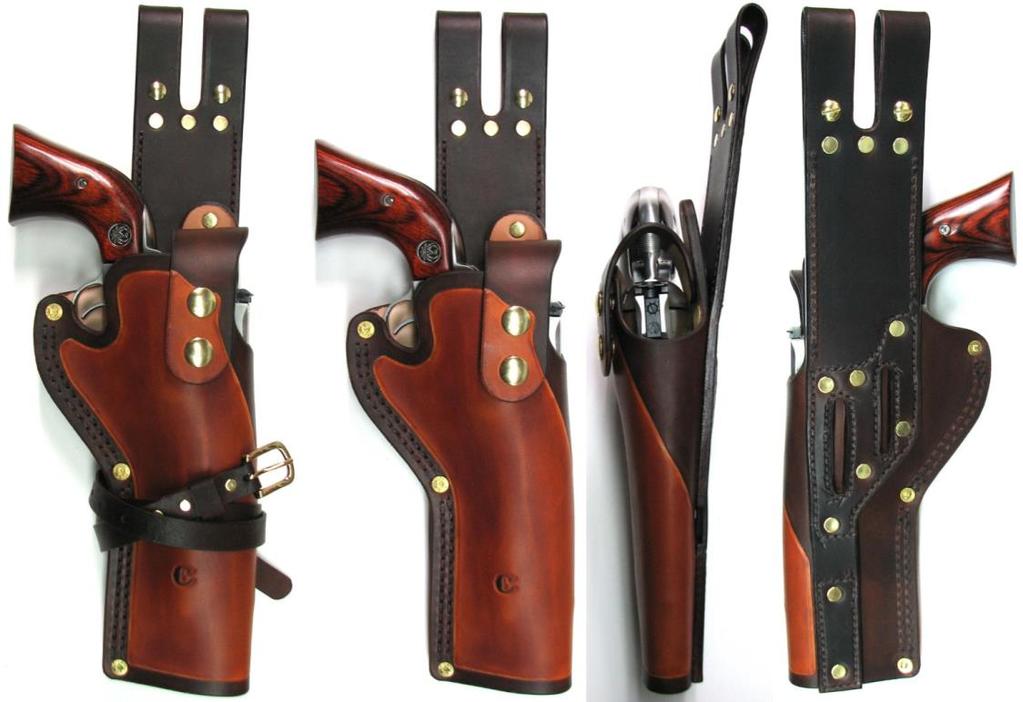 20 Holsters pictured can be made to any barrel length TM 821 Straight combination release.