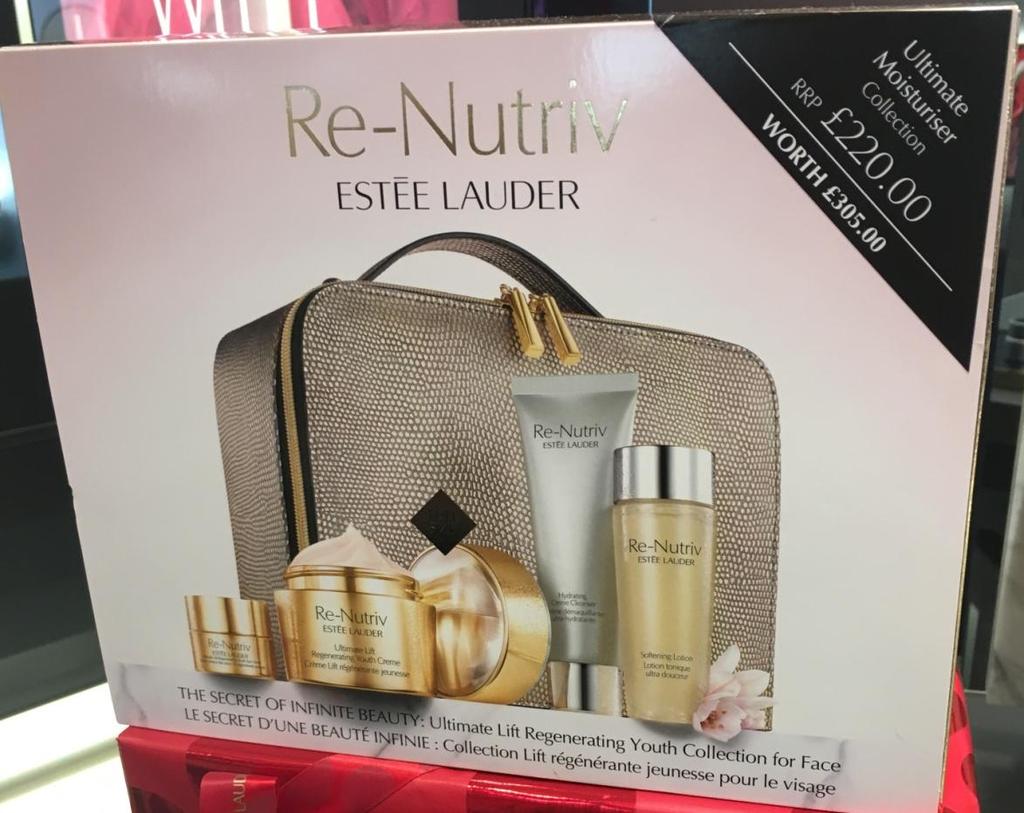 Estee Lauder 1. Vanity Case. 2. Bag free with Re-Nutriv Ultimate Moisturiser Collection RRP 220.00 (worth 30