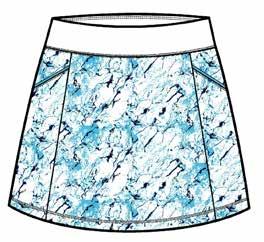 printed floral skort with open pockets on the side seams and a back