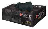 78523 / 78524 / 78525 / 78558 SANEK Black Nitrile Gloves Superior to vinyl in feel, fit and durability, SANEK black nitrile gloves are perfect for barber and salon services.