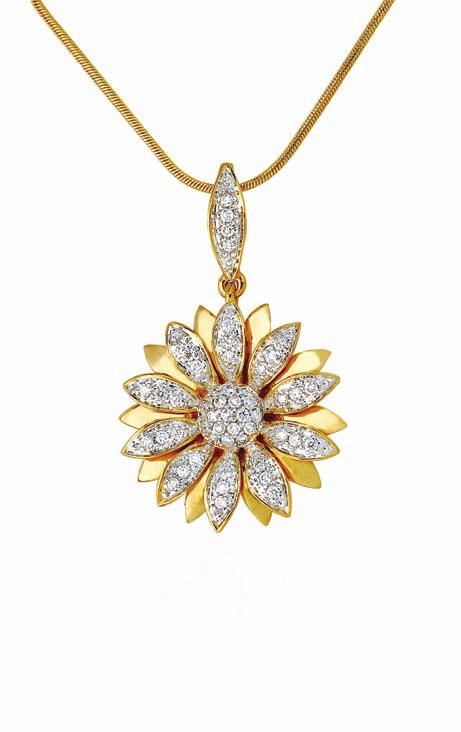 Classic pendant sets studded with diamonds are beautifully crafted to