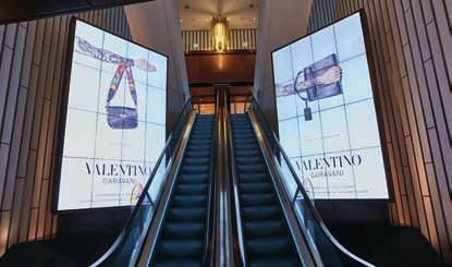 IN STORE MEDIA DIGITAL MEDIA WALLS The most advanced platform in the digital portfolio consists of two premium media walls at entrance points and on departmental landings, reaching customers as they