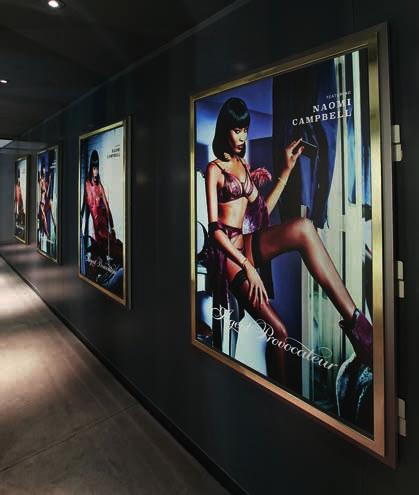 IN STORE MEDIA LINGERIE DISPLAY AND POSTER PACKAGE Posters in changing rooms and visual-merchandise displays in Lingerie ensure that brands are visible at key