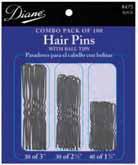 unbreakable, white (100) 2378 DIANE pink pins, 3 inch