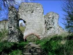 lands and village. Their ruins still stand today. Figure 4: Wigmore Castle sign. Figure 5: Part of Wigmore Castle ruins. Figure 6: Edward Wigmore Sr.