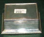 233 Silver Cigarette Box London