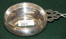 261 Irish Silver Wine Taster, Dublin 1979. 262 Pair of Irish Silver Table Spoons Dublin 1790 by Michael Keating.