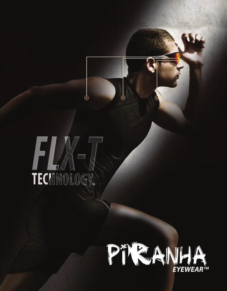 FLX-T TECHNOLOGY Molded Temples Sweat-Resistant Nose Pads Polycarbonate or Polarized Lens Experience On The Edge.