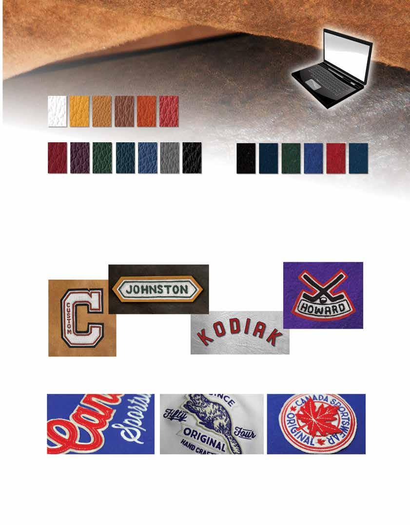 Leather Try our new Online Custom Virtual Sample Builder Visit and experience the ease and flexibility of creating and designing your own custom garment white yellow gold brown orange red Melton new