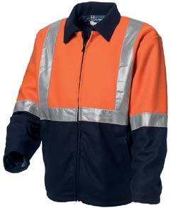 Jacket lining: 100% Polyester, Mesh sleeve lining: Taffeta Inner vest lining: 100% Polar fleece (Navy) XS - 5XL 40 BUNZL SAFETY SAFETY PRODUCTS CATALOGUE VOL1 OW093595 100% Polyester