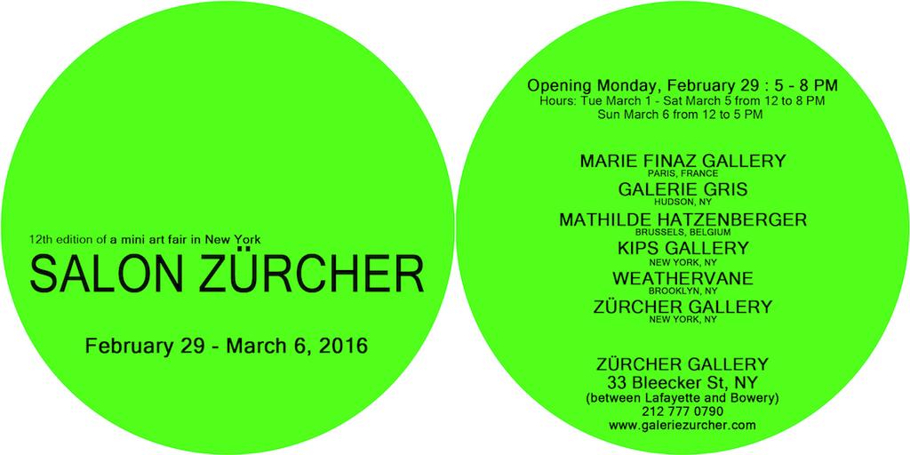 PRESS PREVIEW Monday, February 29, 2016 3:00 5:00 PM Opening: Monday, February 29: 5-8pm Hours: Tue