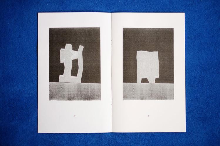 Sculptures (publication), 2012 softcover, single colour risograph with screen-printed