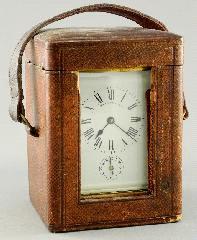 Oval brass carriage clock, Duverdiey & Bedquel.