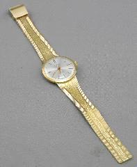 519 520 521 14k white gold and diamond cousins wrist watch. $250 - $500 Two ladies Seiko wrist watches. Fossil wrist watch. Lot # 522 522 Bulova Accutron gold filled wrist watch.