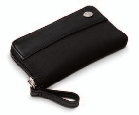 This premium case has a contemporary leather/nylon design and helps you keep your cards organised.