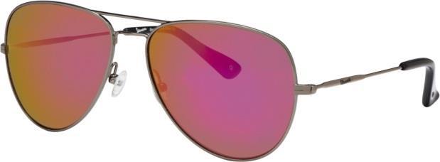 VP12IS - Primavera A metal pilot frame, essential shape in a sun lens collection. The front is metal full rim with a double bridge. Metal temples are thin and printed with a colorful Vespa logo.
